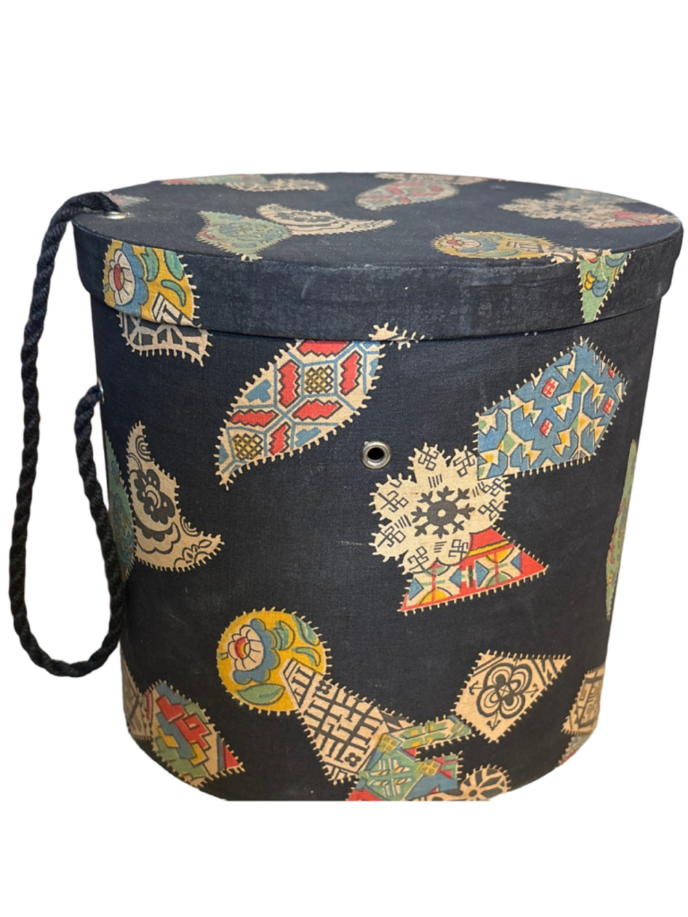 Unbranded Decorative Oval Storage Bin One Size Black Multicolor
